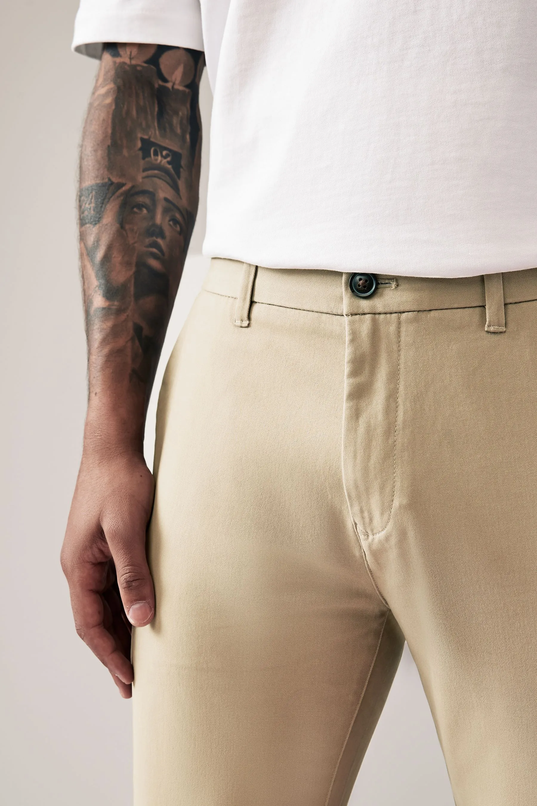 Stretch Chinos Pantaloni Vestibilità slim     